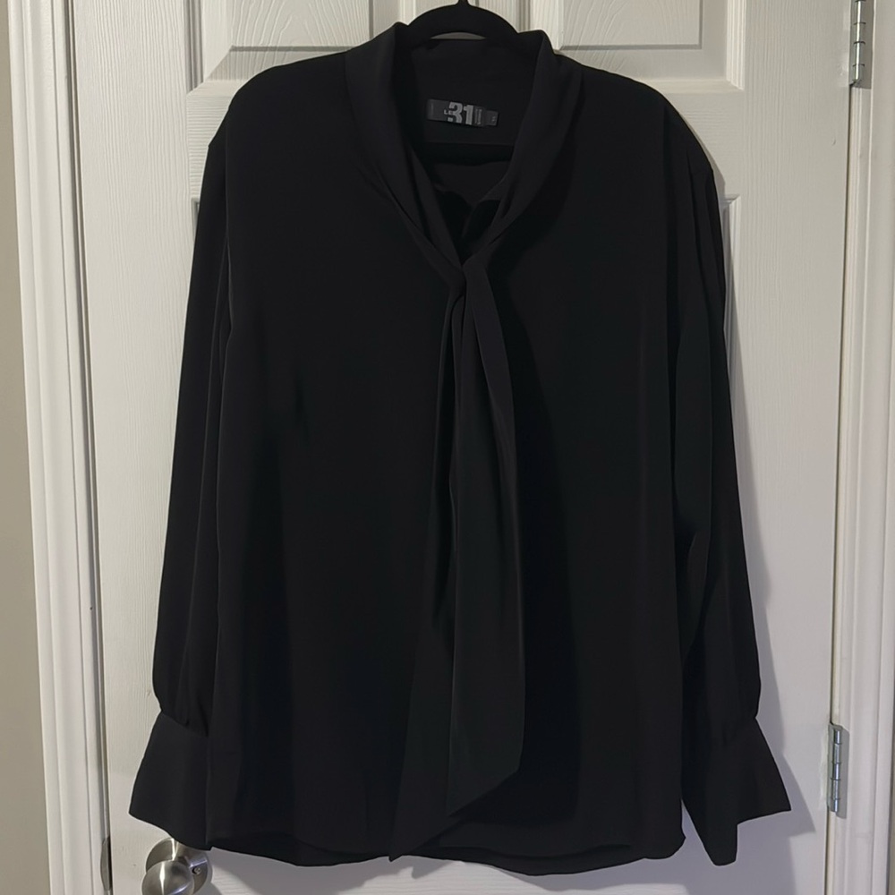 Simons Tie-neck long sleeve shirt